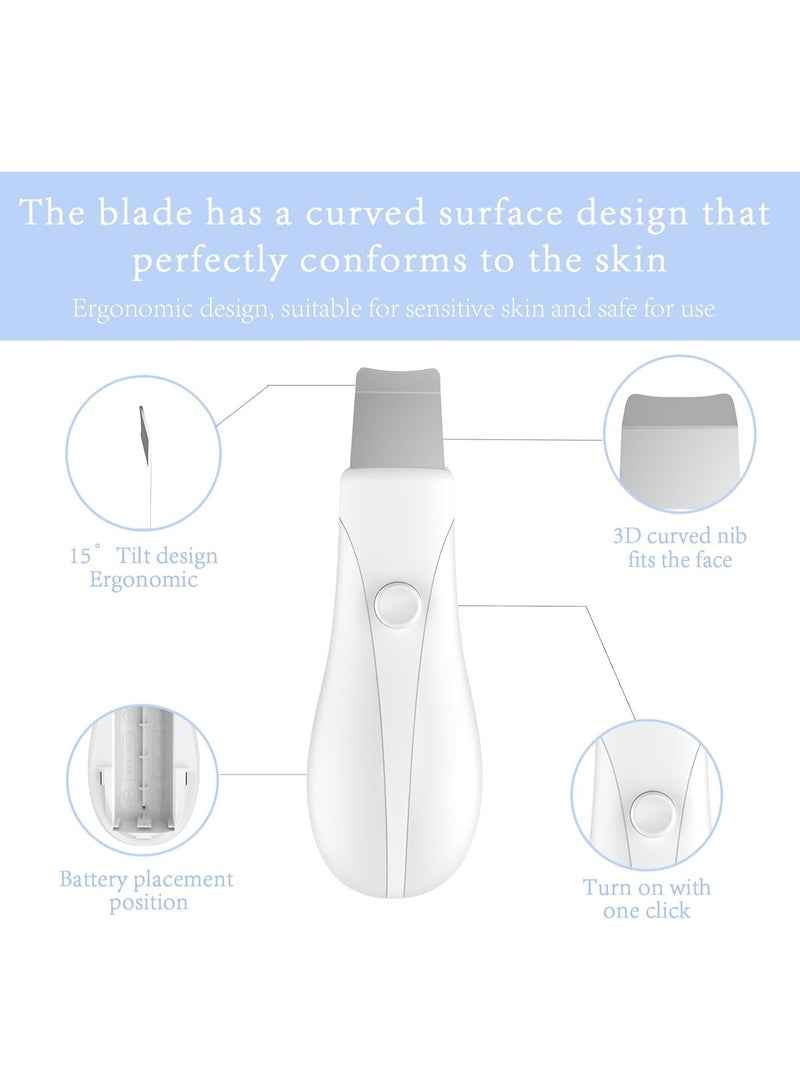 Skin Scrubber Face Spatula – Ultrasonic Pore Cleaner & Blackhead Remover Tool for Deep Facial Cleansing, Rechargeable Skincare Device - Image 2